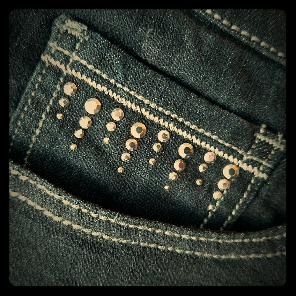 CJ Banks Embellished  Denim Skirt Size 20W